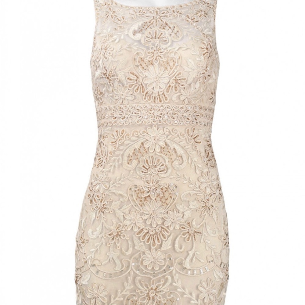 Sue Wong White Beaded Dress